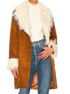 Show Me Your Mumu Penny Lane Coat in Sienna Corduroy